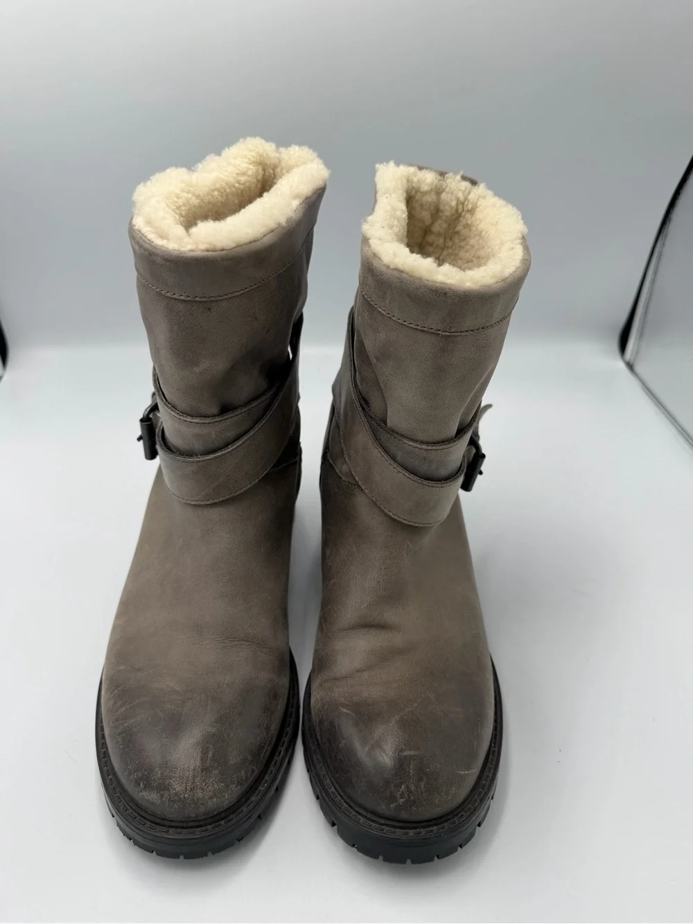 Ross & Snow Cristiana Boots Waterproof Leather Shearling Lined Women Siz 6.5